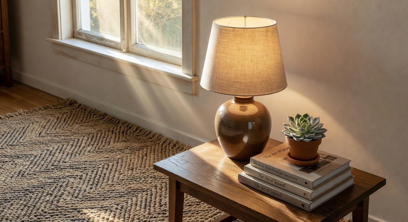 ceramic lamps with linen shades