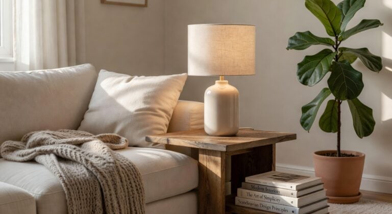 ceramic table lamps with natural shades