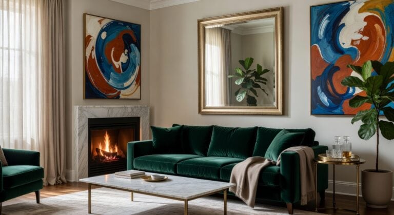 champagne gold framed wall mirrors