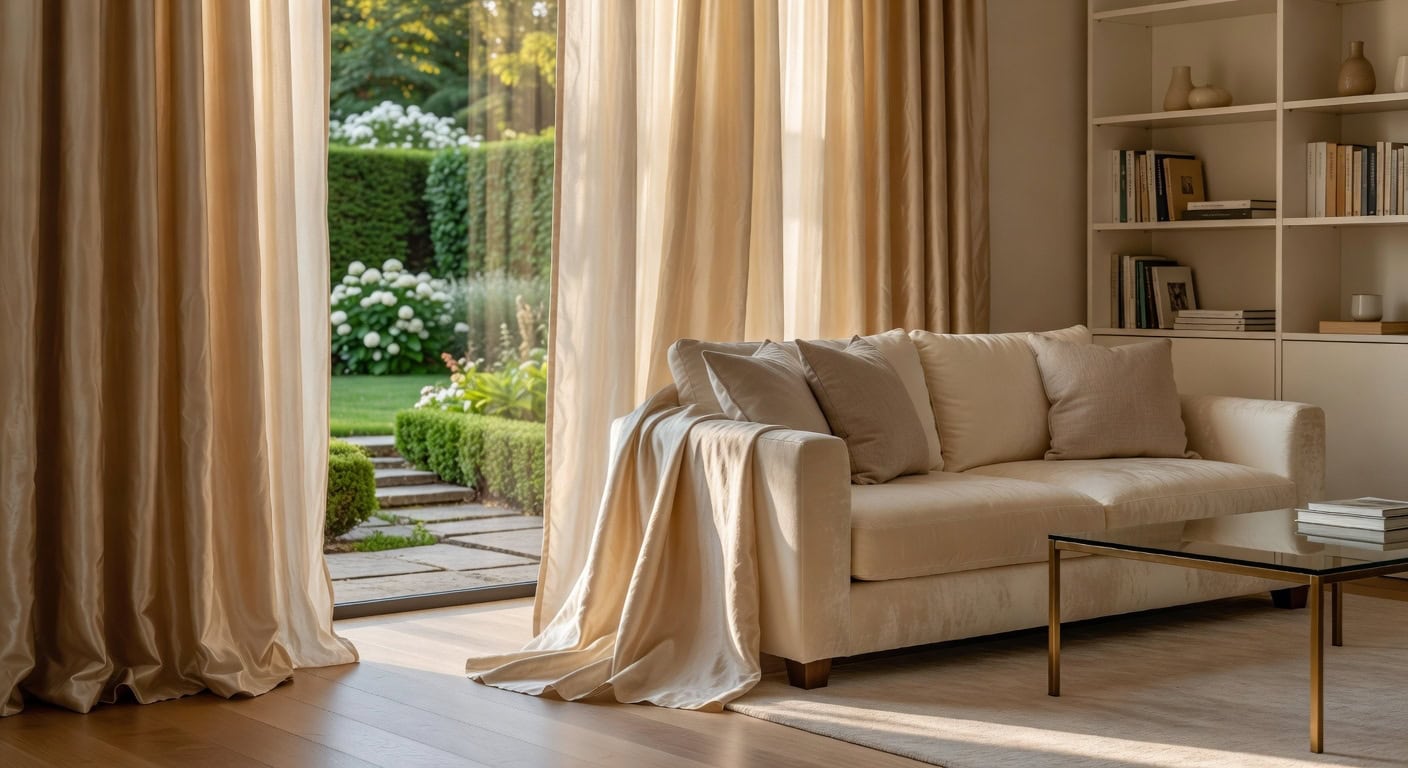 champagne silk curtain panel considerations