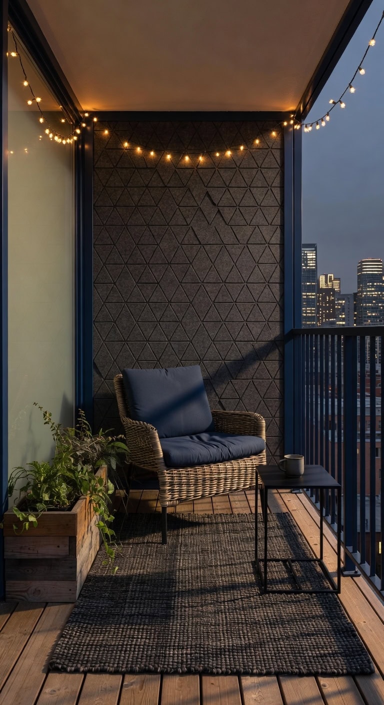 charcoal acoustic navy balcony