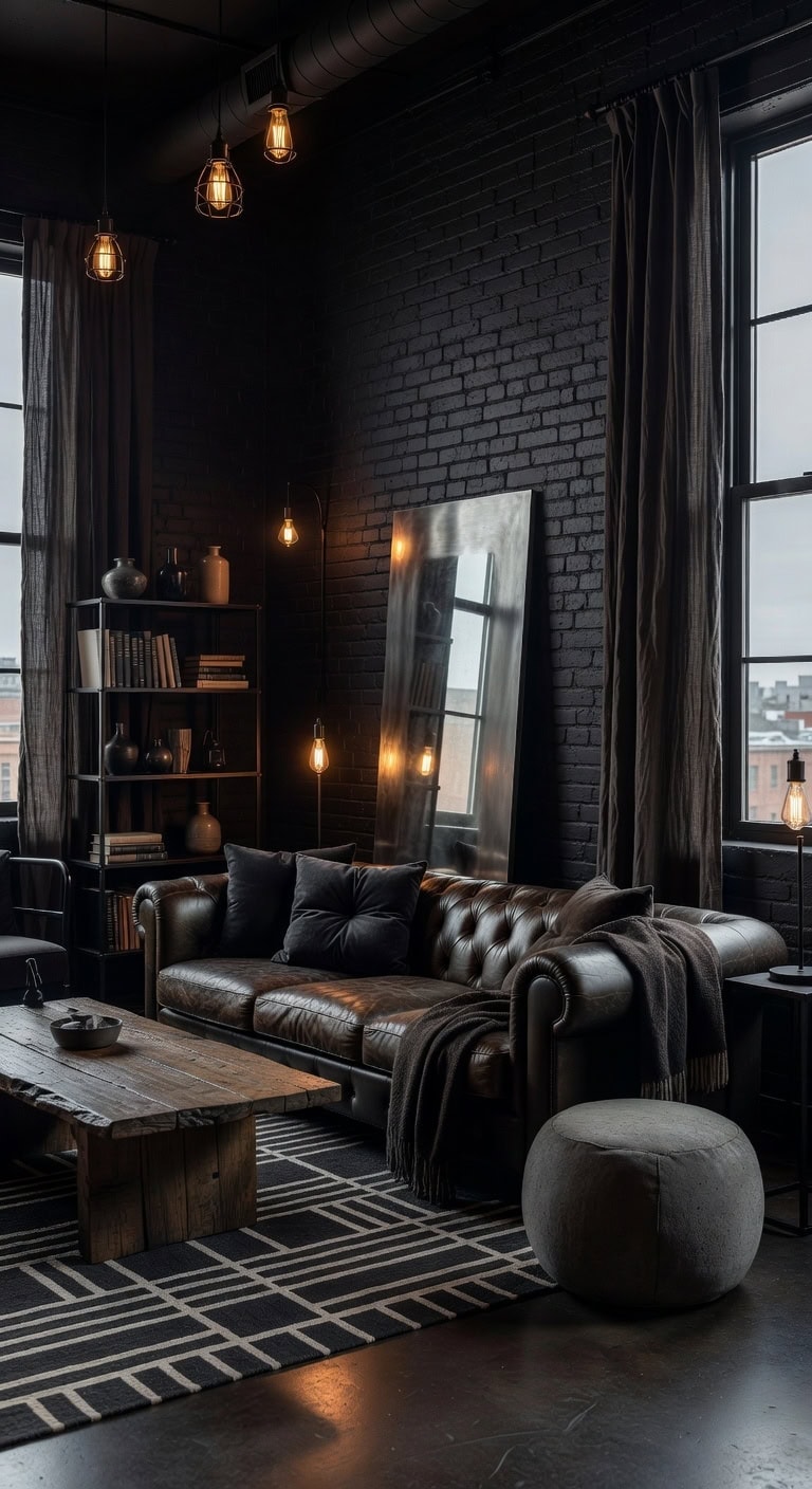 charcoal industrial loft sanctuary