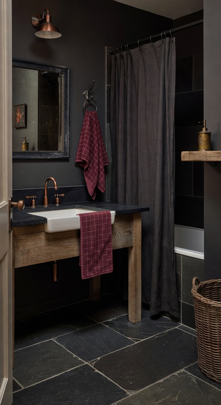 charcoal slate cottage retreat