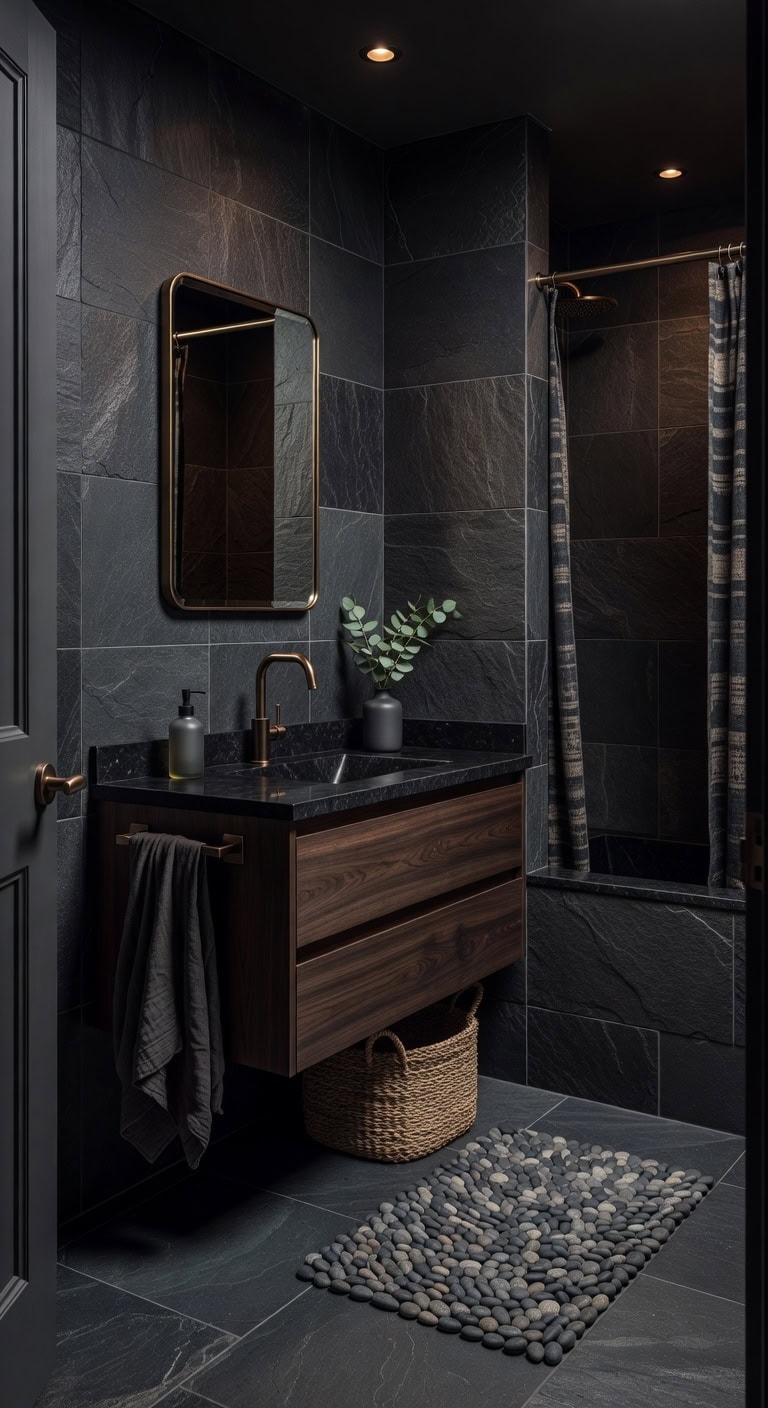 charcoal slate rustic elegance