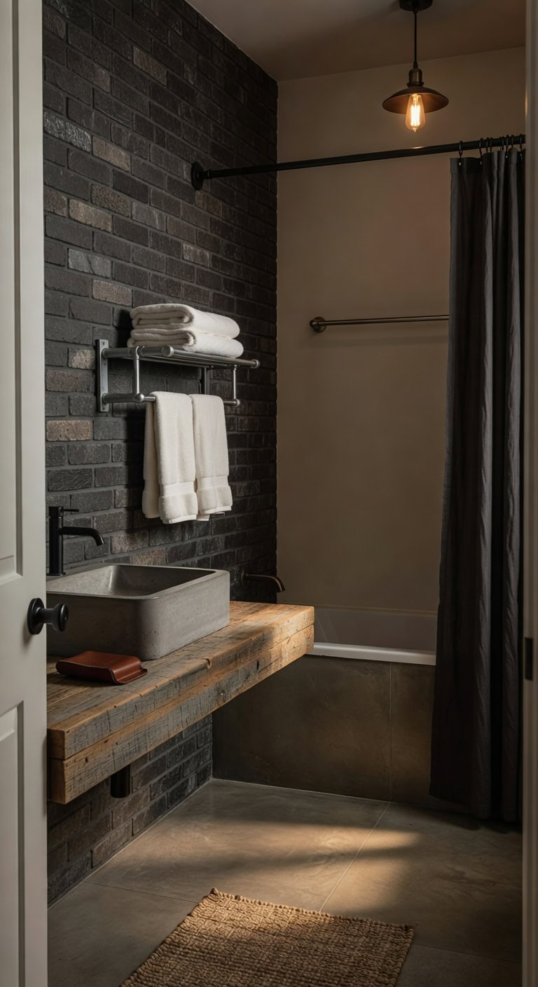 charcoal stone galvanized leather accents