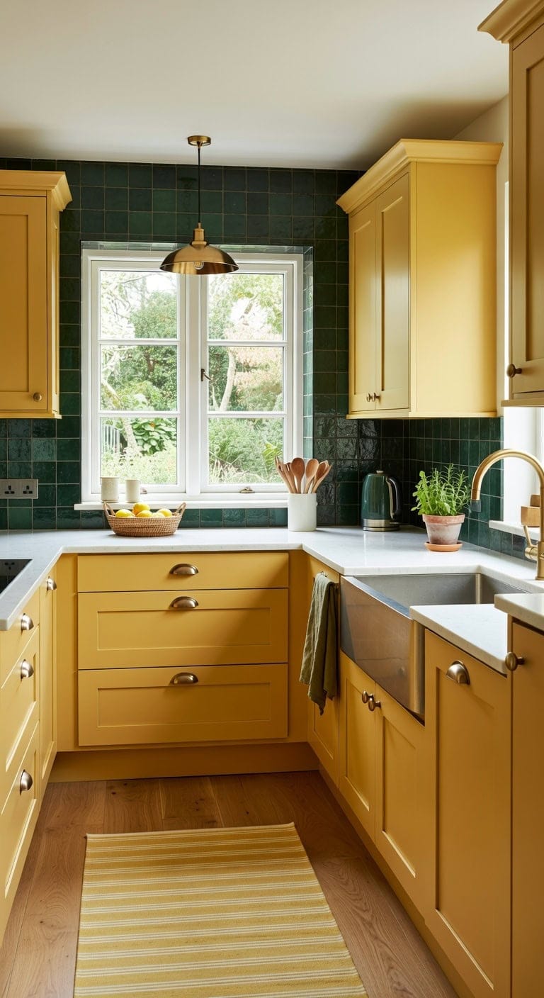 cheerful and grounded kitchen design