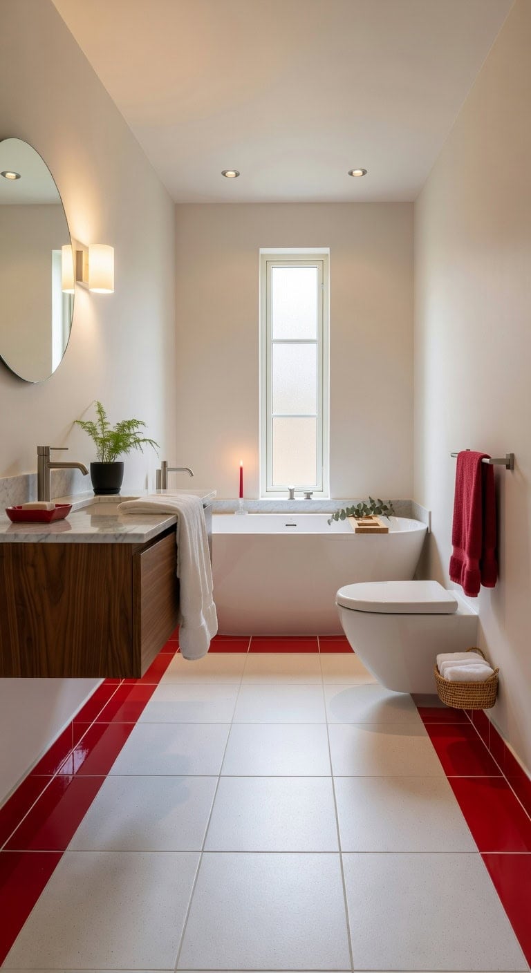 classic crimson tile border