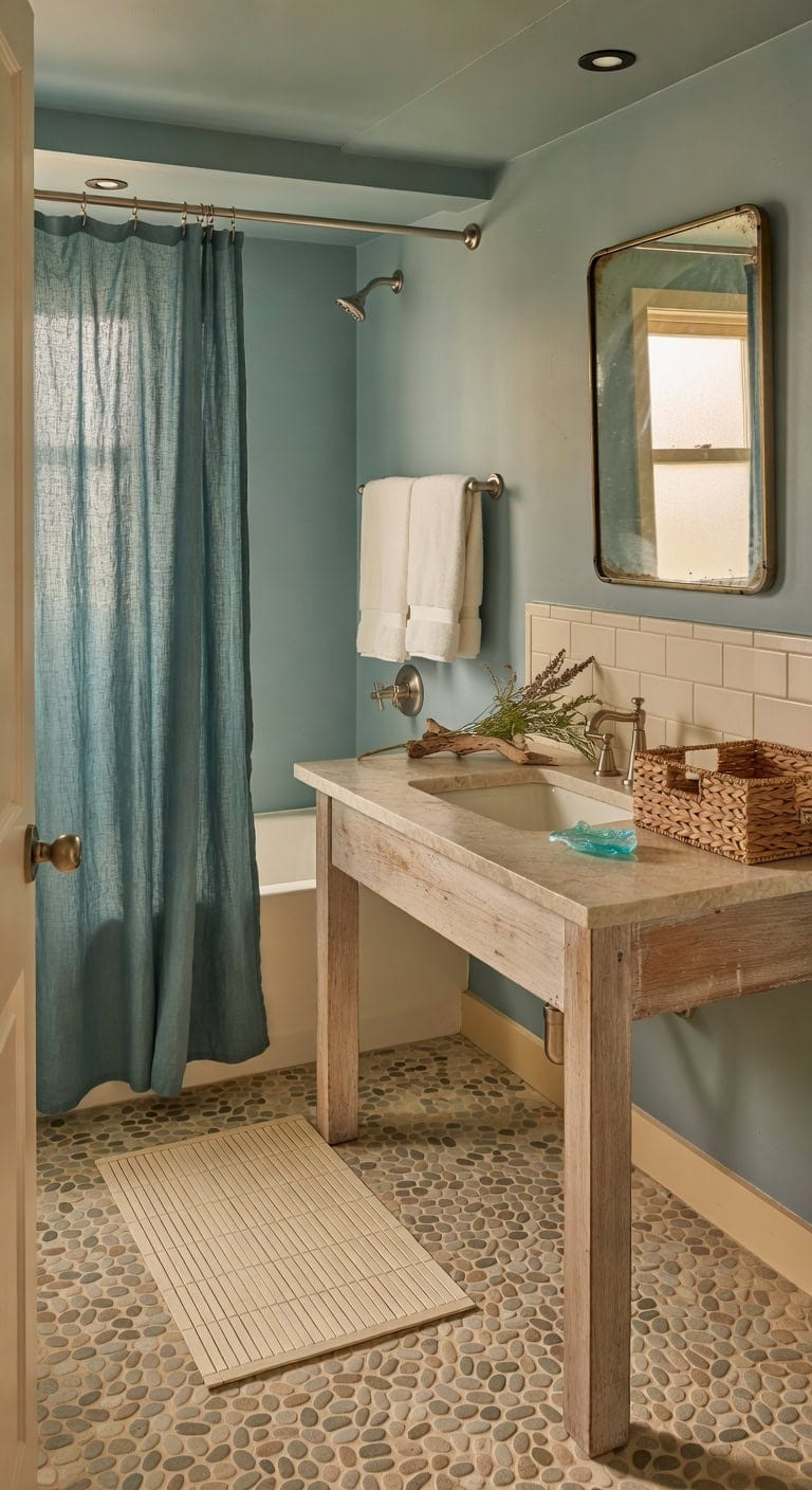 coastal pebble sea glass retreat