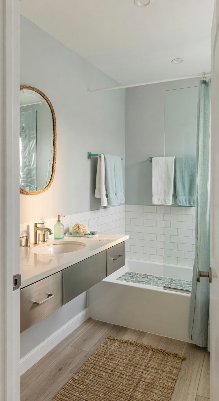 coastal pebble textured spa retreat