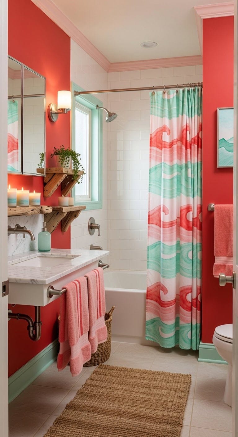coastal sea foam pink retreat