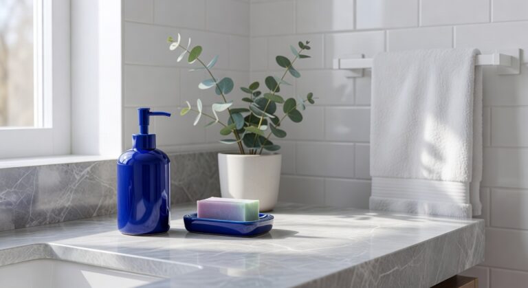 cobalt blue ceramic soap dispensers
