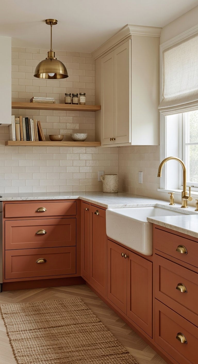 collected grounded feminine kitchen palette