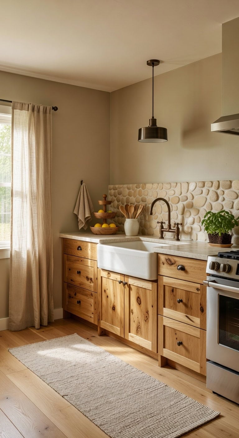 collected natural warm harmonious