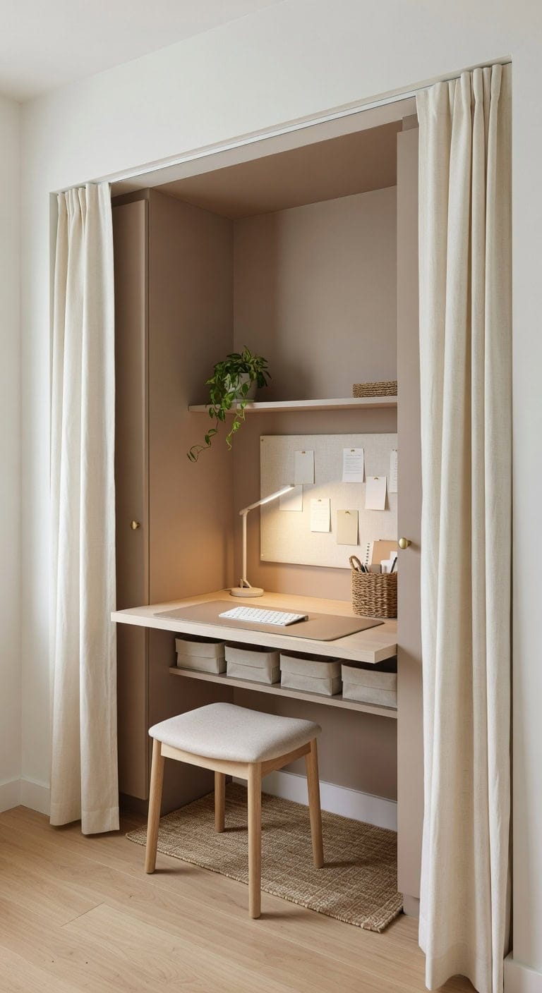 conceal home office at night