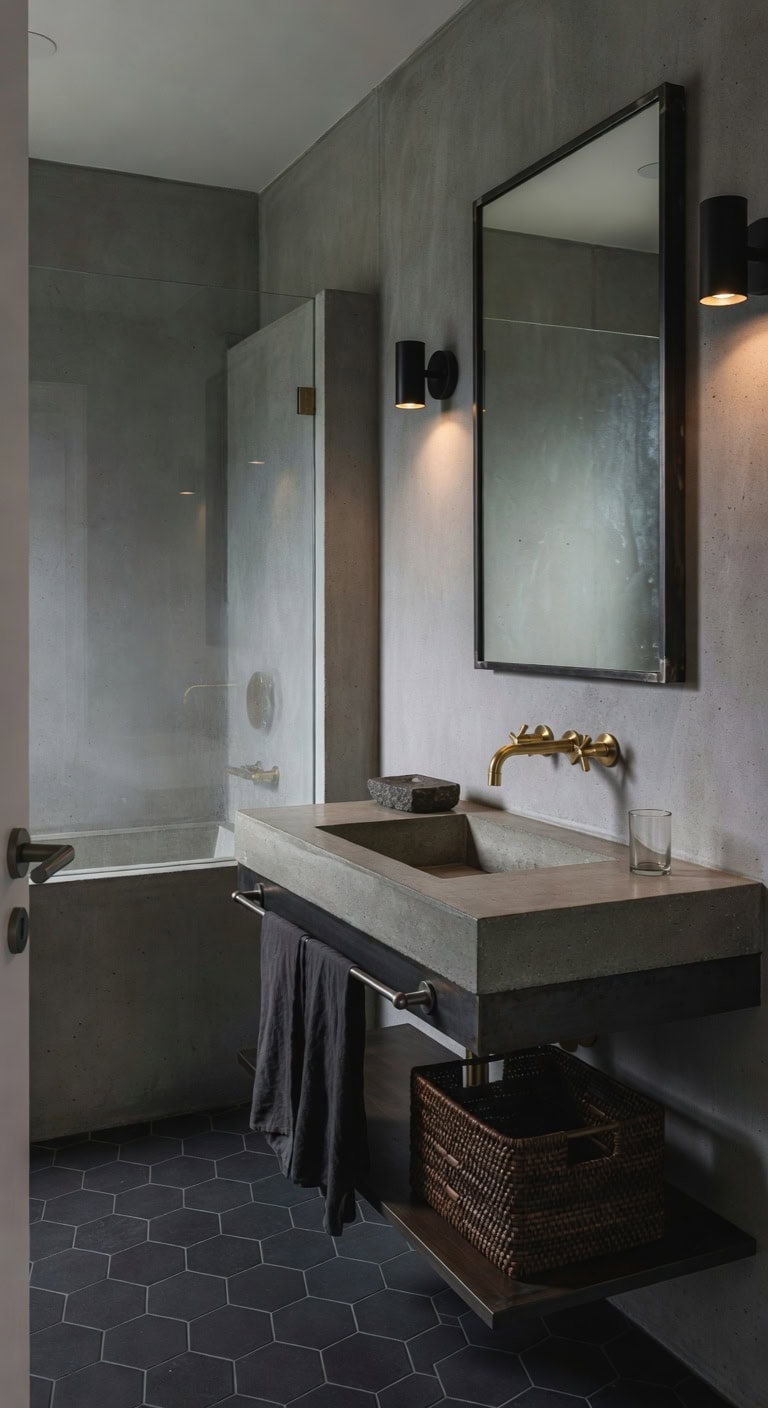 concrete brass textured stone