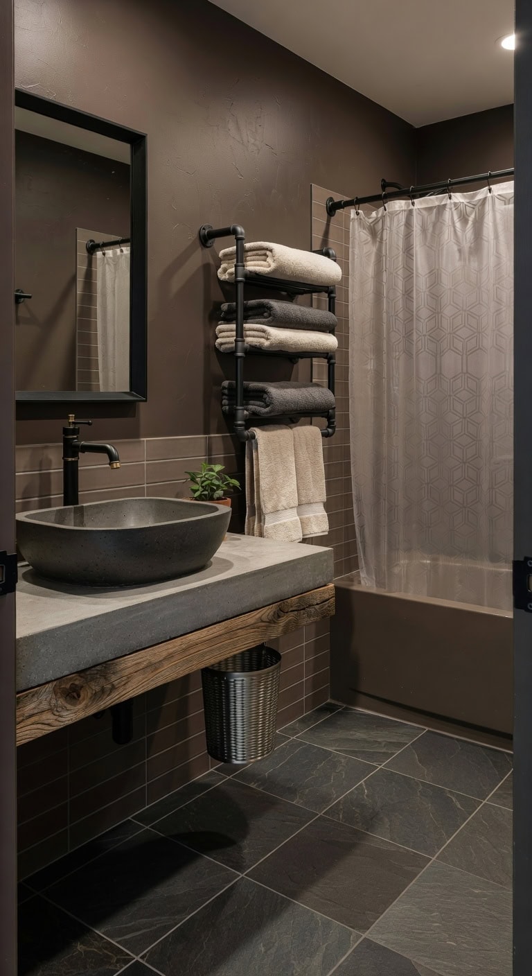 concrete metal cozy textiles
