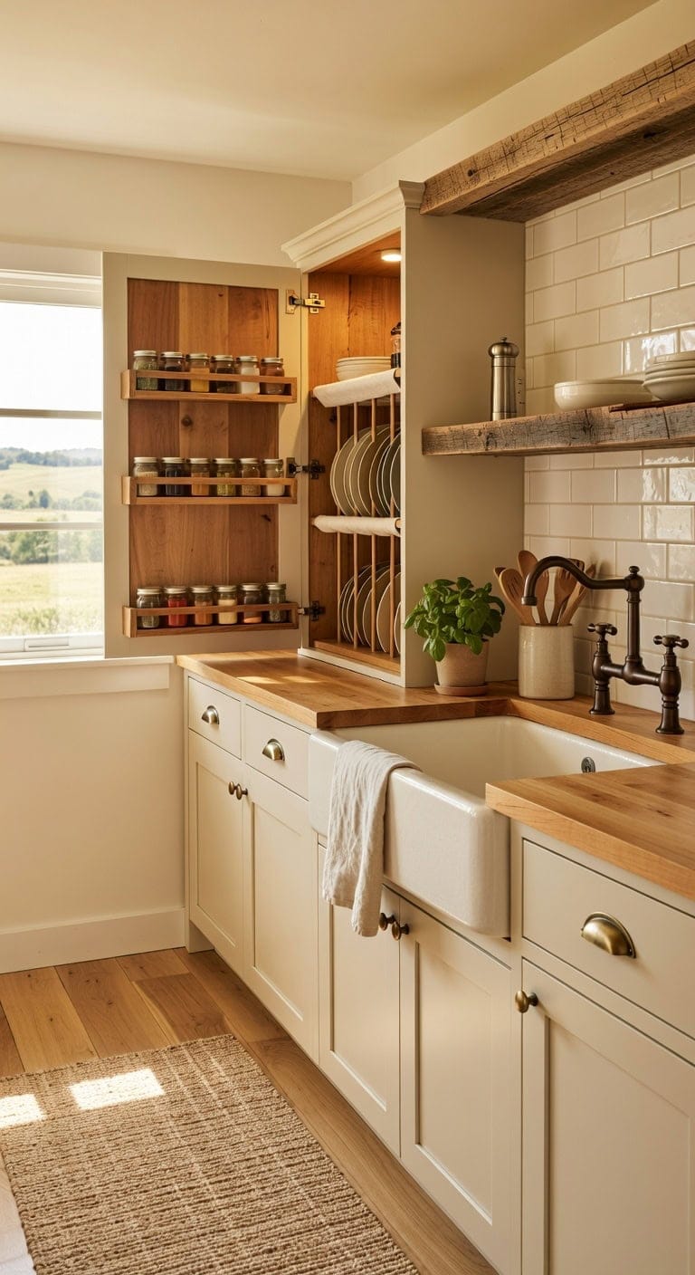 cozy cabinet storage solution