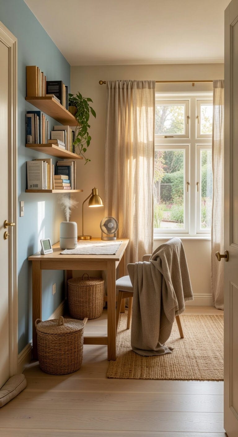 cozy climate controlled comfortable home office