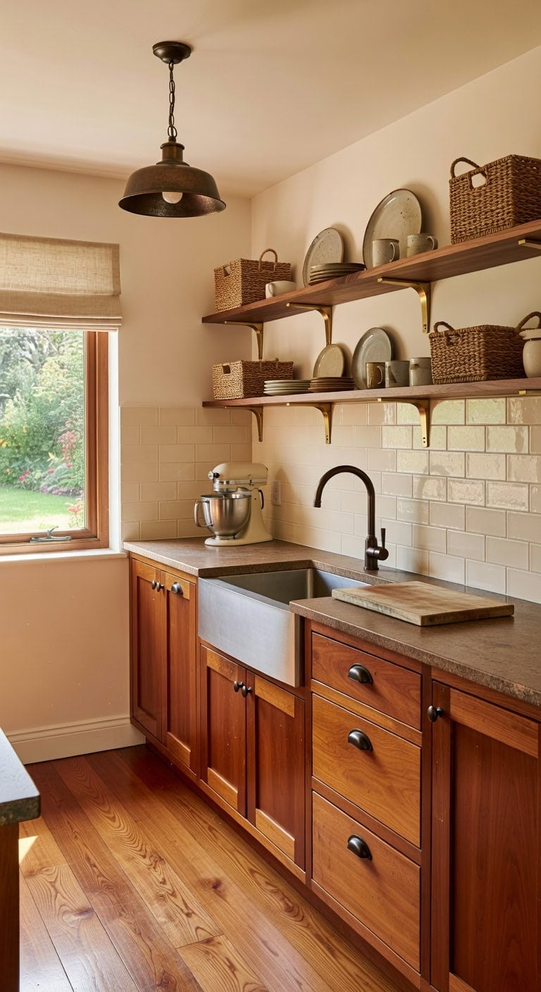 cozy collected texturized kitchen design