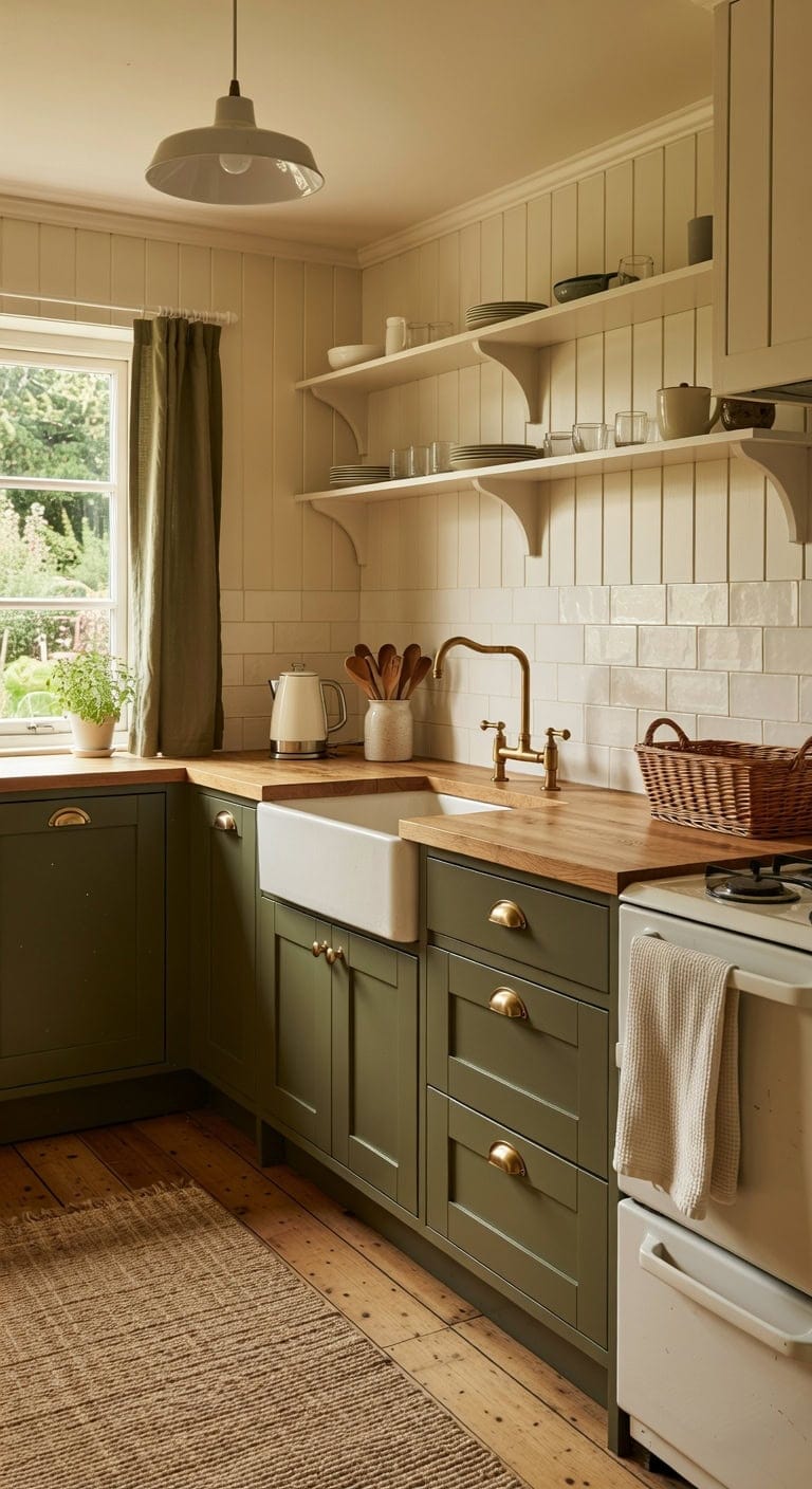 cozy cottage kitchen natural textures