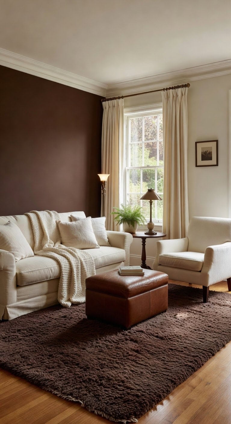 cozy elegant chocolate cream color palette