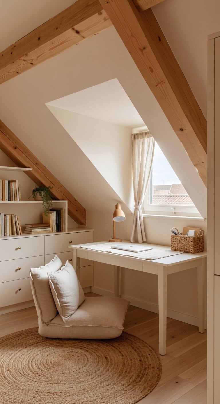 cozy intentional nature inspired workspace