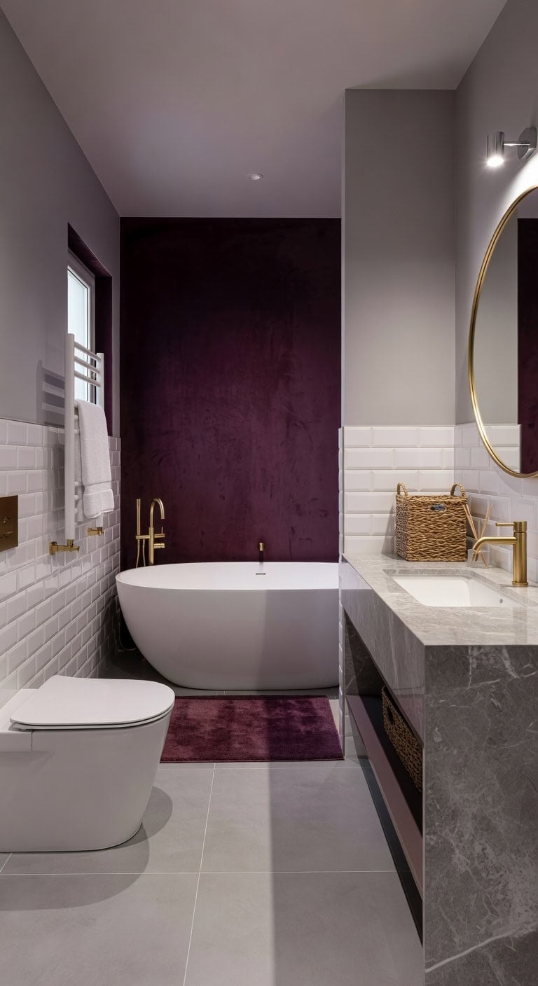cozy layered luxurious modern bathroom retreat