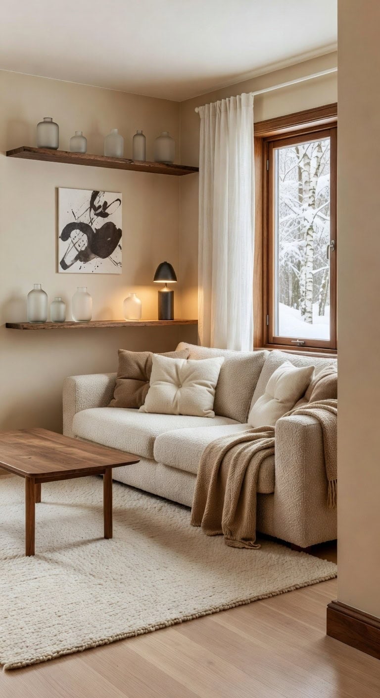 cozy nordic minimalist warm textures