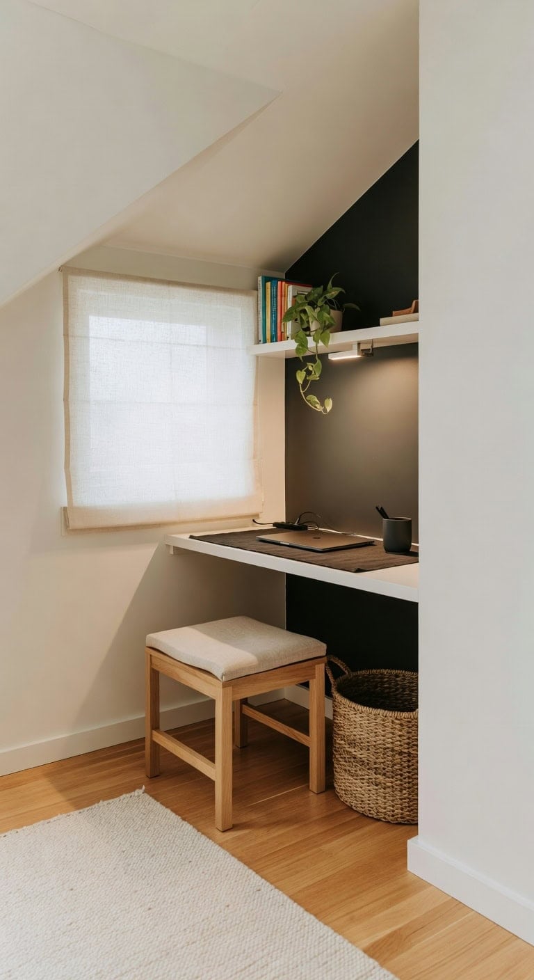 cozy productive workspace in nook