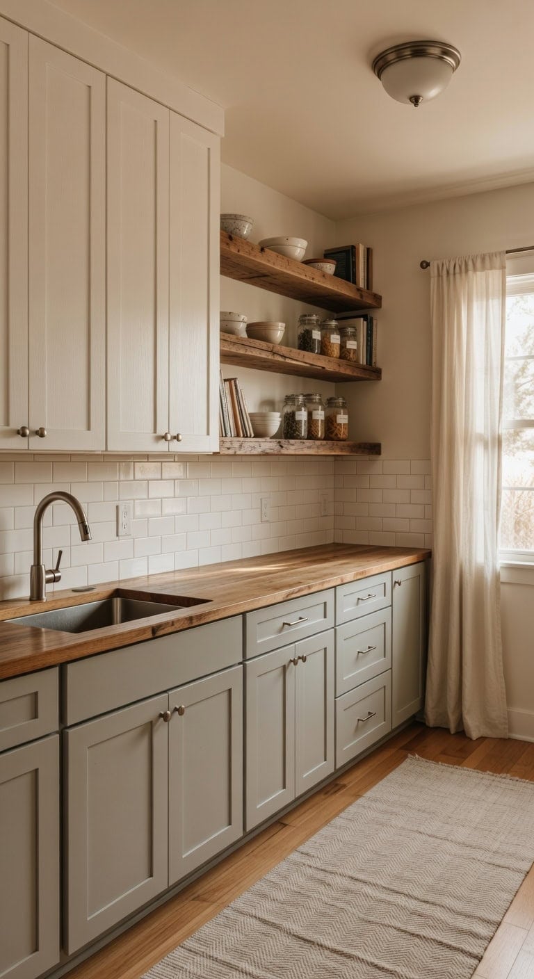 curated contrast layered kitchen design