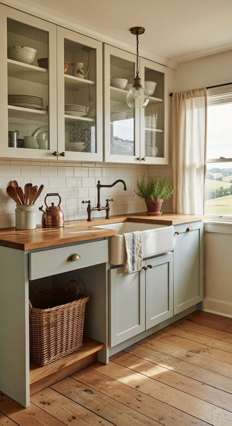 curated farmhouse kitchen display