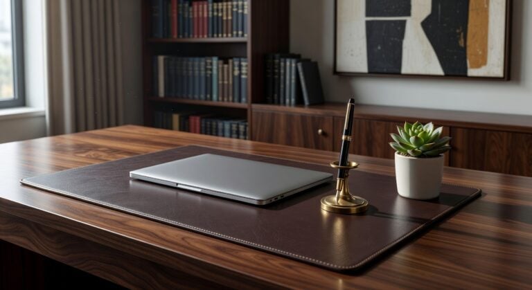 curated leather desk accessories 2026