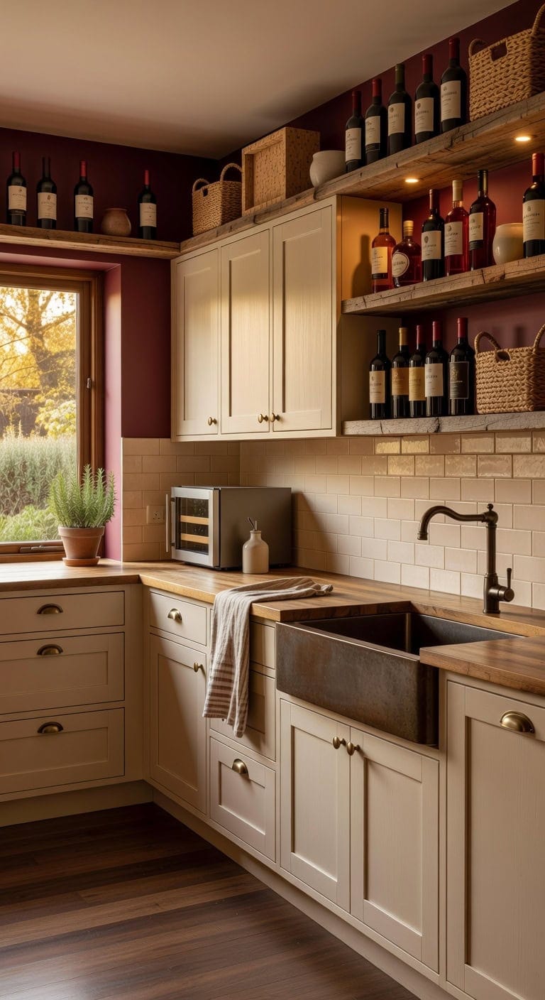 curated sophisticated deliberate wine display