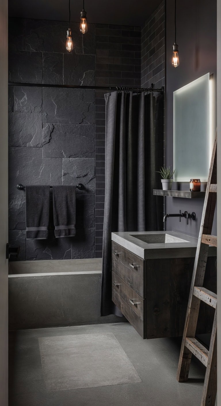 dark industrial slate sanctuary