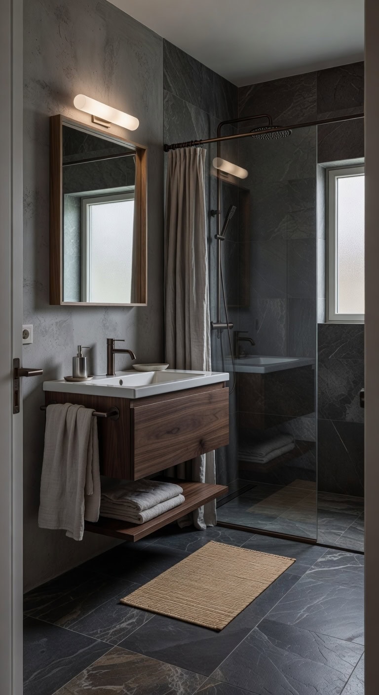 dark walnut scandinavian spa