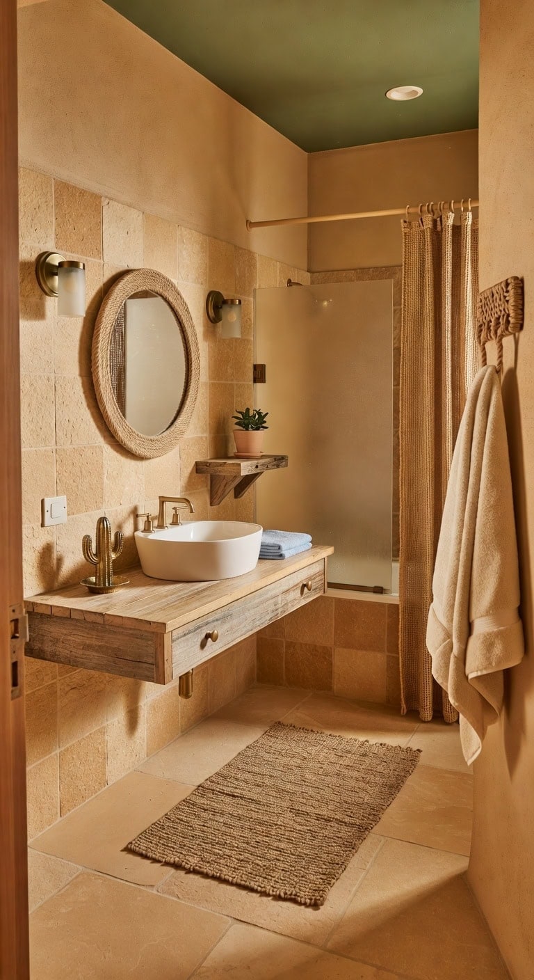 desert sandstone spa bathroom