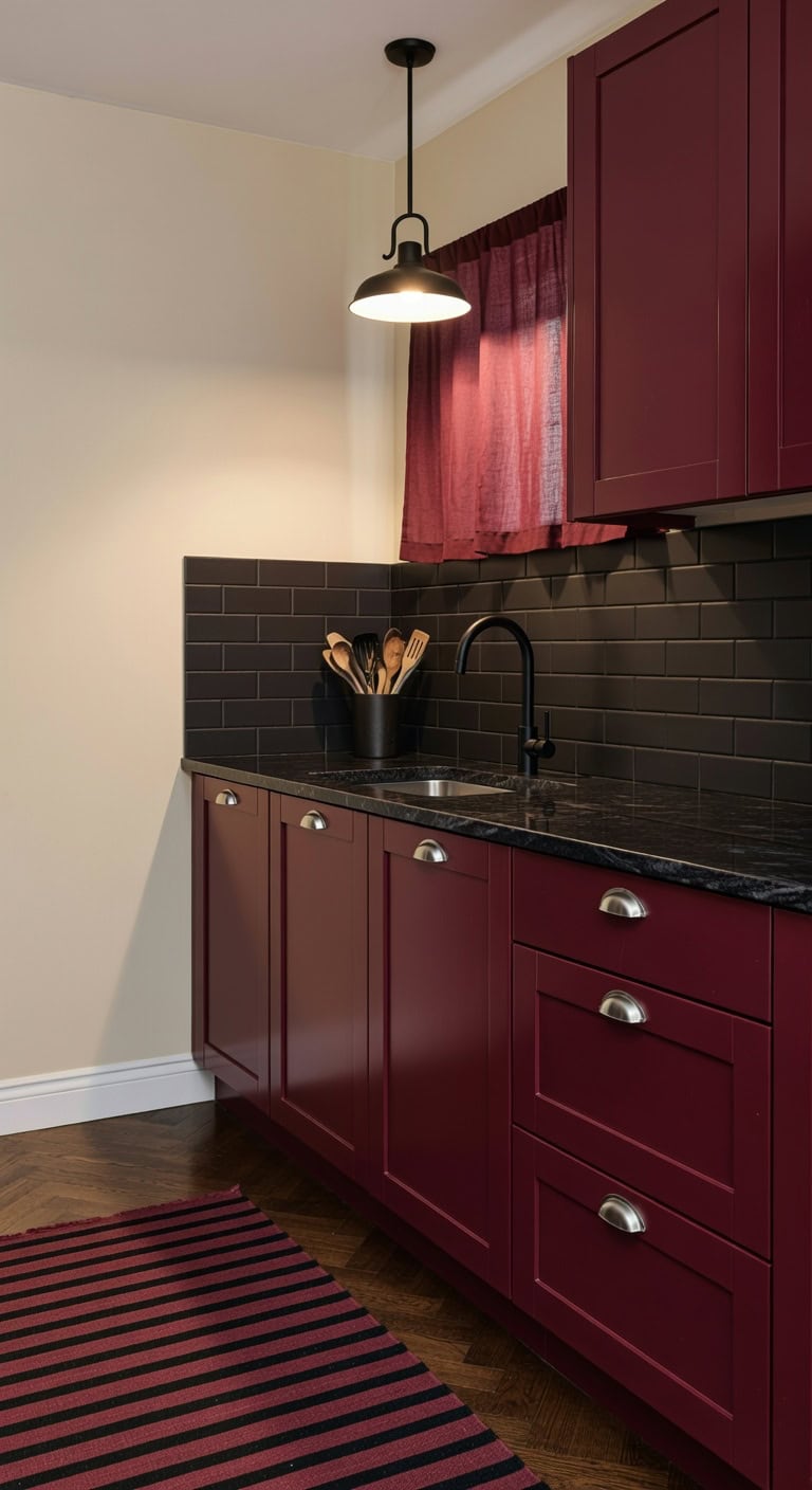 dramatic bold grounded kitchen design