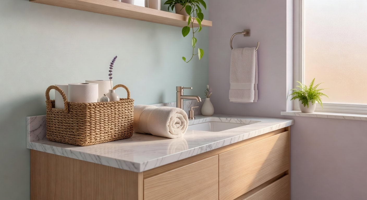 durable compact versatile seagrass toilet storage