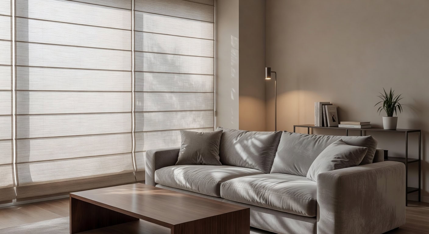 durable opaque insulating cordless roman shades