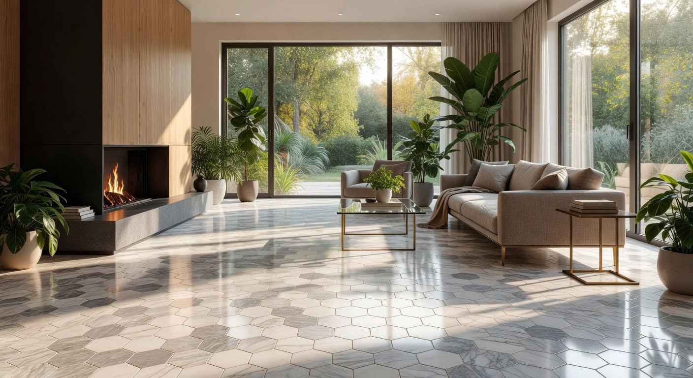 durable slip resistant moisture resistant marble tiles