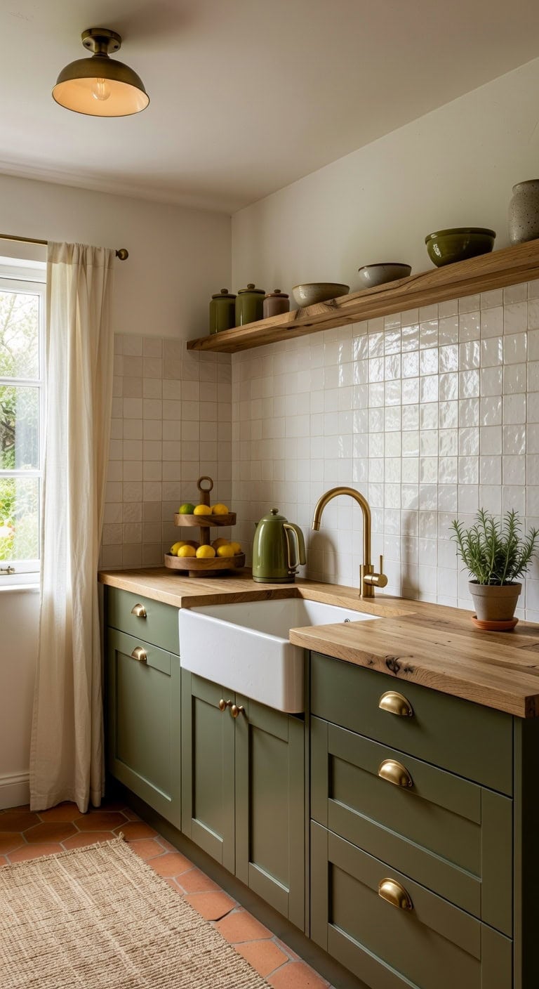 earthy artisanal kitchen backsplash blend