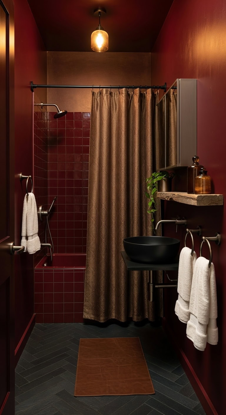 earthy bronze luxe bathroom