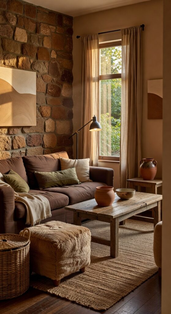 20 Brown and Beige Living Room Ideas to Create Earthy Style