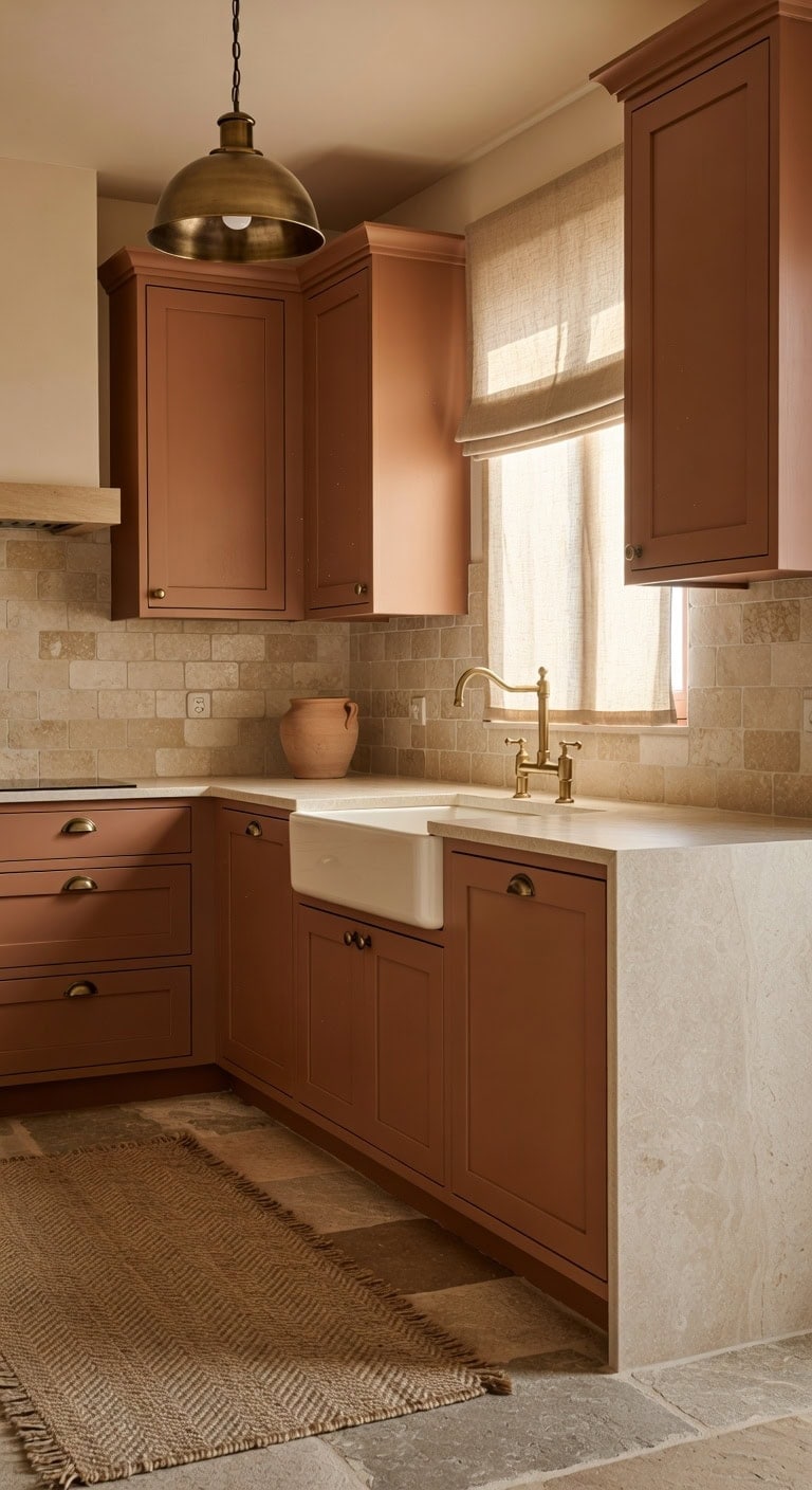 earthy elegant terracotta and natural stone