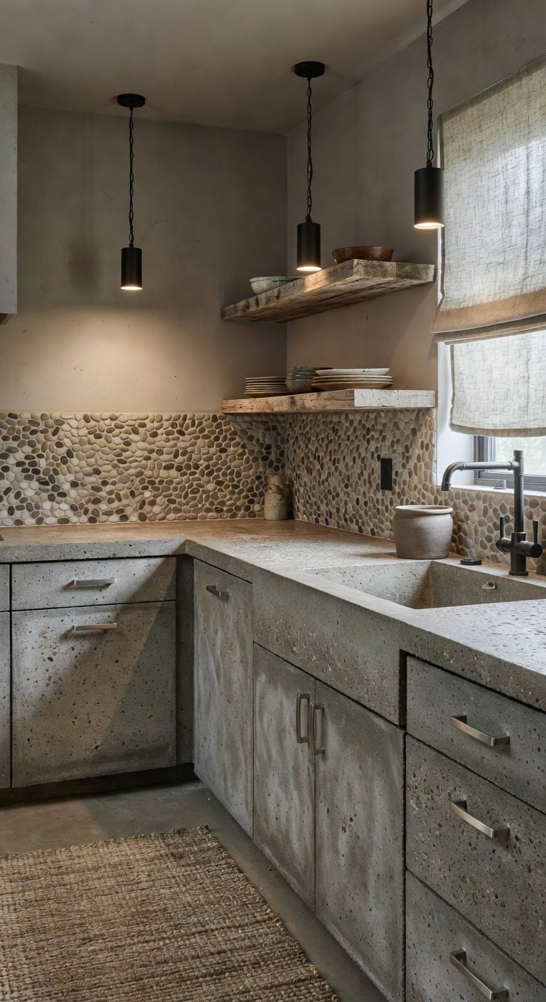 earthy permanent grounded textured concrete