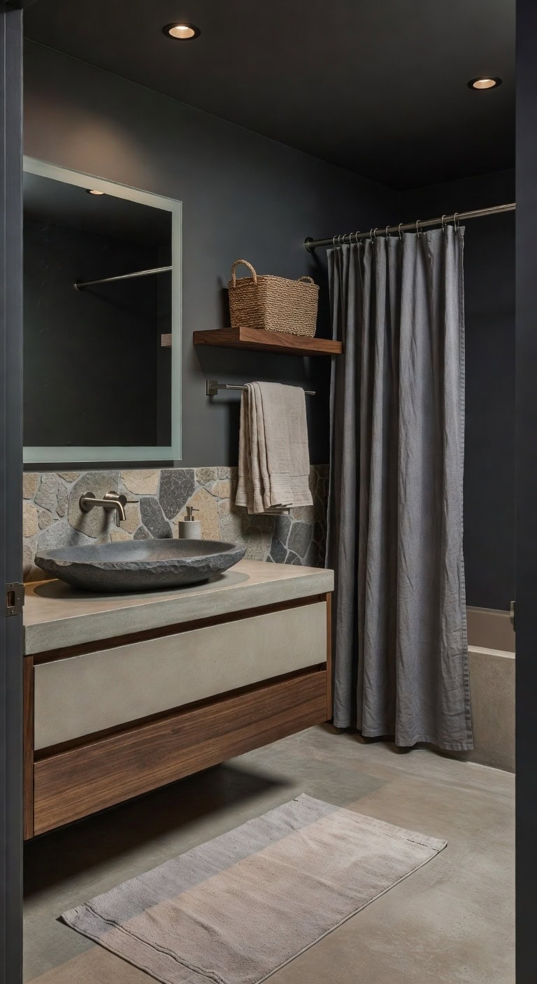 Do you ever wish you could sit in a quiet kitchen like this, where time ... - Textured Stone Wall Design For Apartments