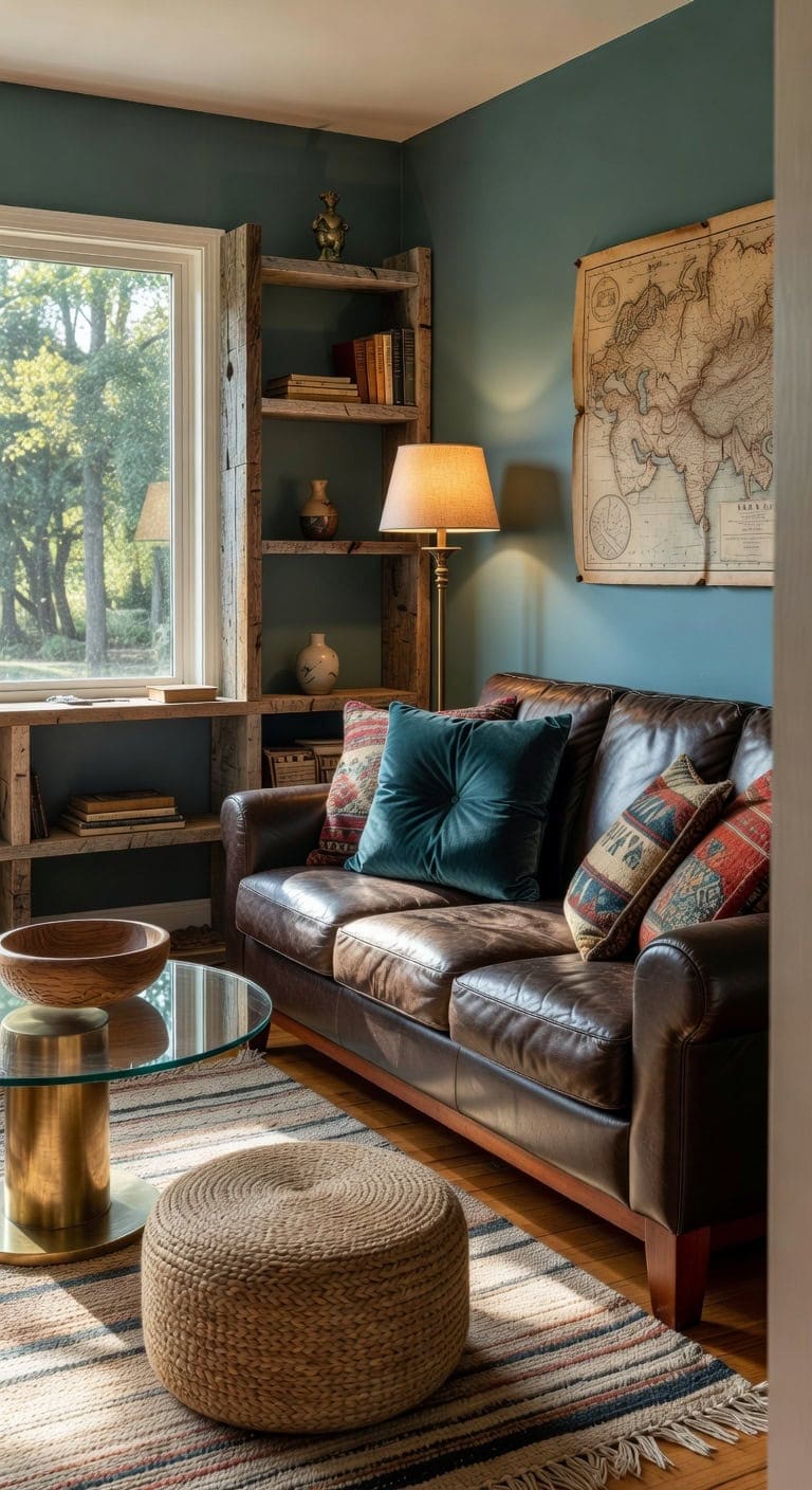 eclectic teal vintage ensemble