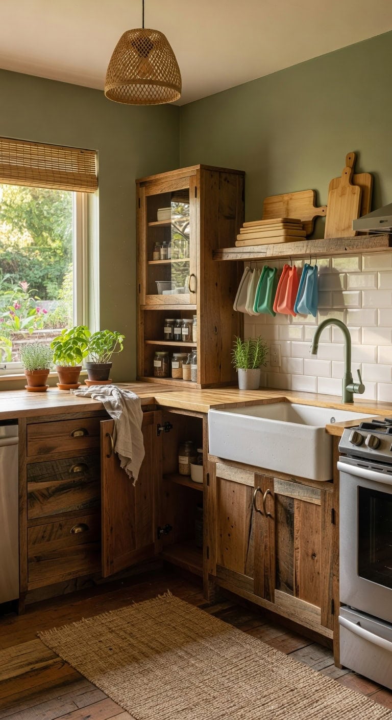 eco friendly reclaimed wood kitchen