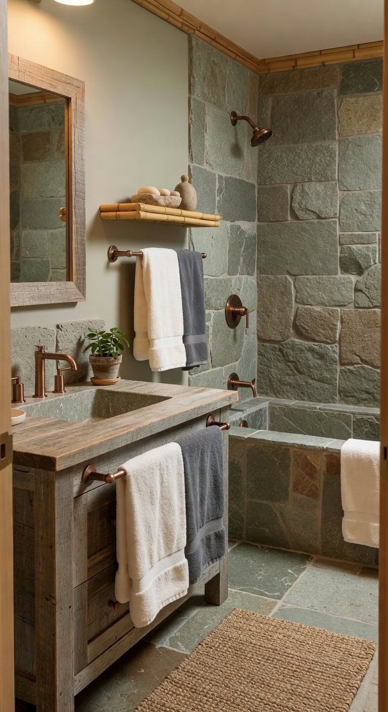 eco friendly stone bamboo sanctuary