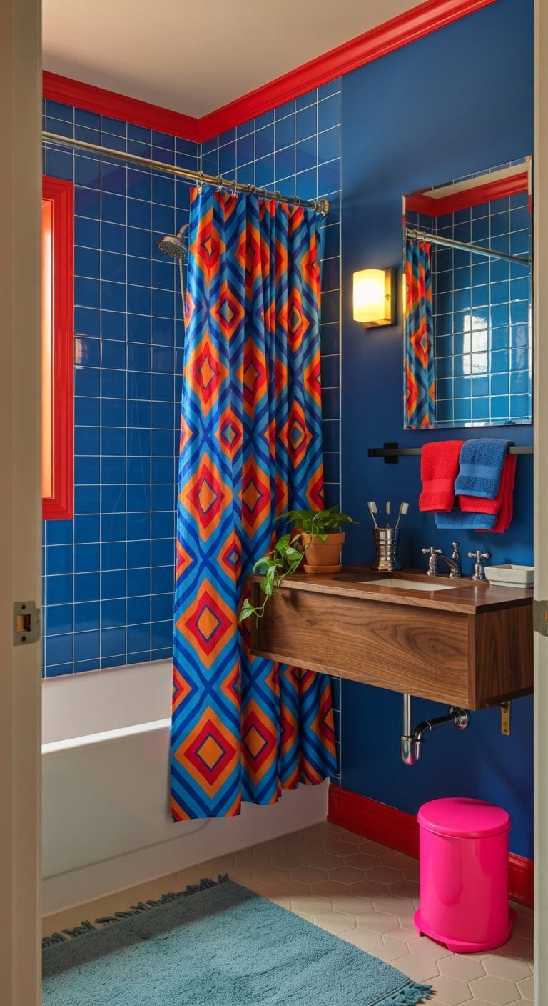 electric blue meets neon pink